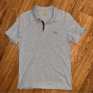 Burberry Eddie Cotton Piqué Equestrian Knight Slim Fit Check Placket Polo Shirt